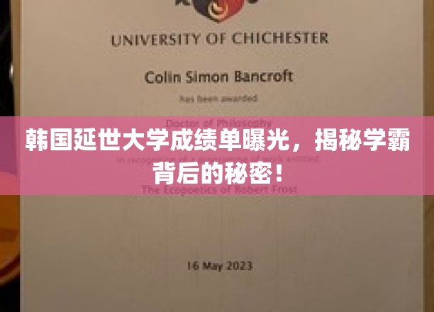 韩国延世大学成绩单揭秘，学霸背后的故事！