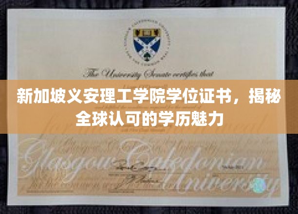 新加坡义安理工学院学位证书，探索国际认可学历的魅力之旅