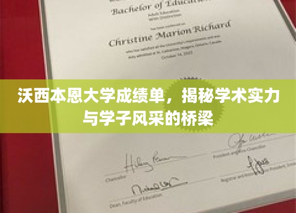 沃西本恩大学成绩单，展现学子卓越风采的学术平台