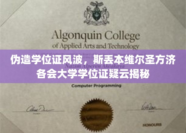 学历造假疑云笼罩斯丢本维尔圣方济各会大学，学位证真相即将揭晓
