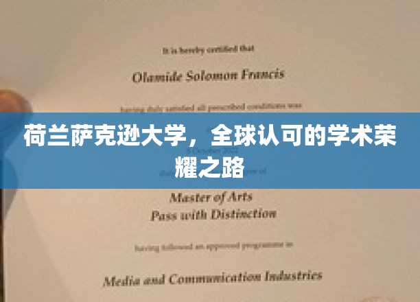 荷兰萨克逊大学，通往全球认可的学术荣耀之路