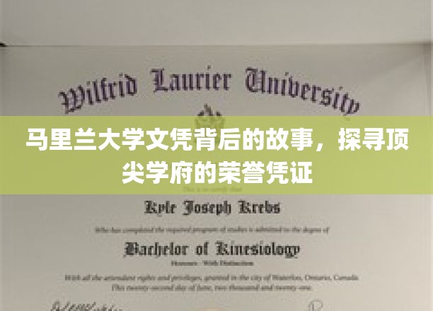 马里兰大学文凭背后的故事，探寻顶尖学府的荣誉凭证