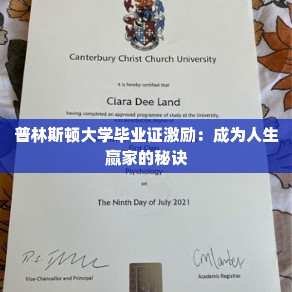 普林斯顿大学毕业证激励：成为人生赢家的秘诀