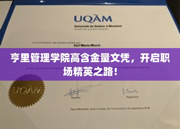 亨里管理学院高含金量文凭，助力职场精英之路！