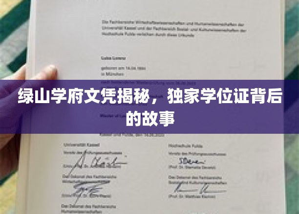 绿山学府文凭揭秘，独家学位证背后的故事