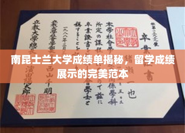 南昆士兰大学成绩单揭秘，留学成绩展示的完美范本
