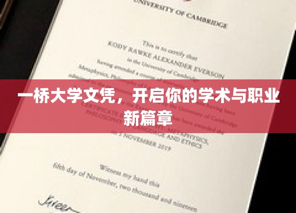 一桥大学文凭，开启学术与职业的新纪元