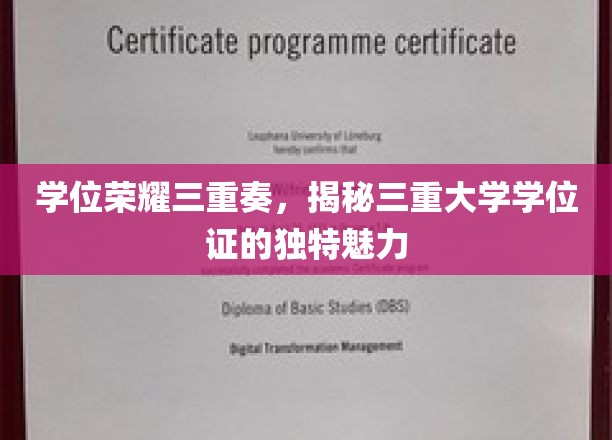 学位荣耀交响曲，探寻三重大学学位证的非凡风采