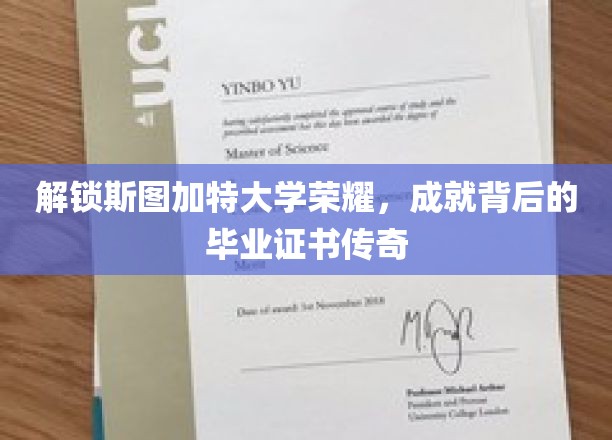 解锁斯图加特大学荣耀，成就背后的毕业证书传奇
