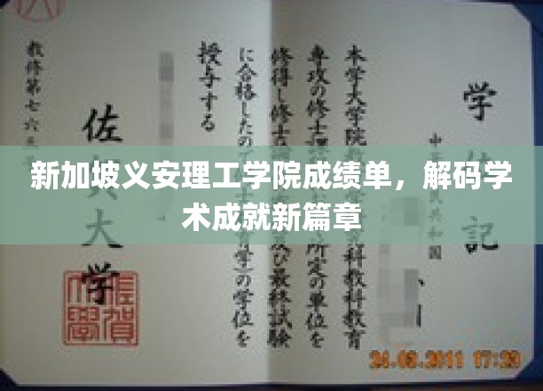 新加坡义安理工学院成绩单，解码学术成就新篇章
