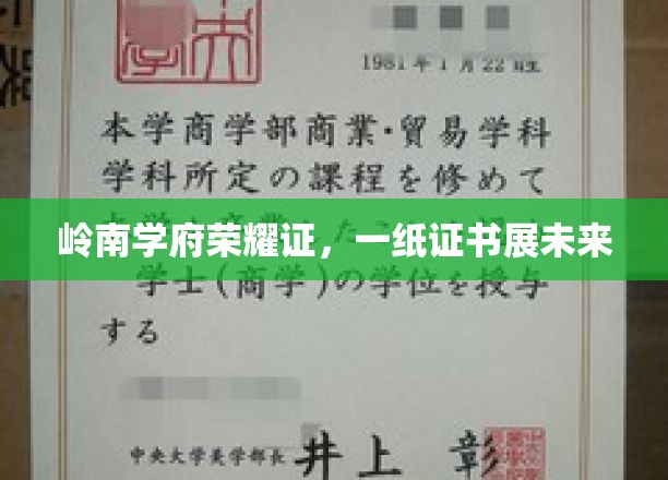 岭南英才梦启航，荣耀证书映前程