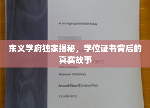 东义学府探秘，学位证书背后的不为人知传奇