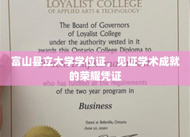 学术荣耀的见证，富山县立大学学位证背后的荣耀之路