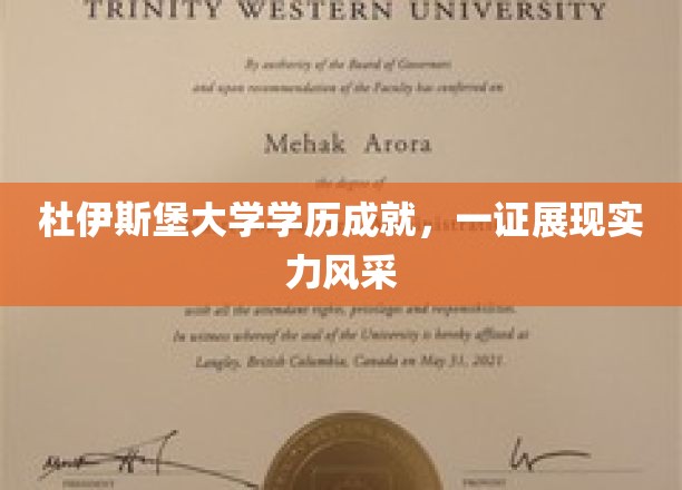 杜伊斯堡大学才子风采，学历证书见证卓越实力