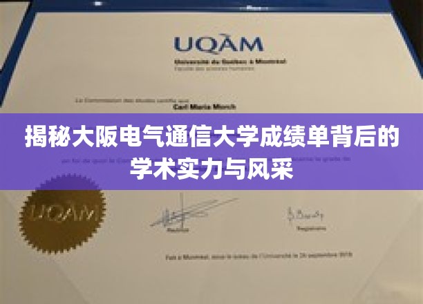解码大阪电气通信大学，成绩单里的学术魅力与卓越风采