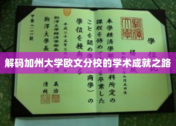 解码加州大学欧文分校的学术成就之路