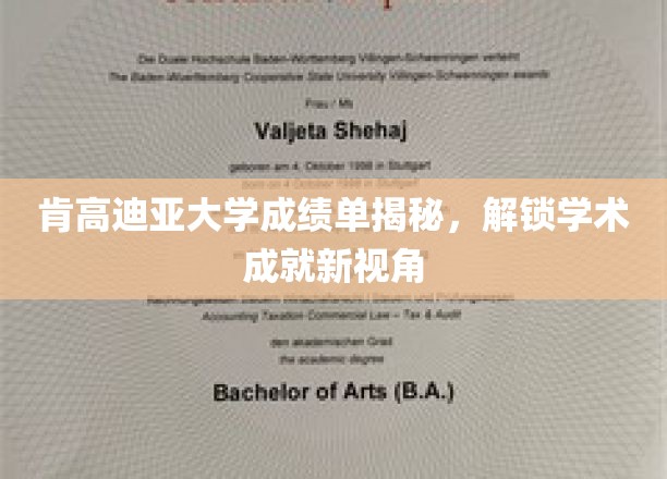 肯高迪亚大学成绩单背后的学术奥秘，探索学术成就的多维度解读