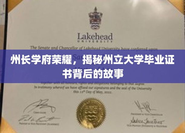 州长学府荣耀深藏，州立大学证书背后的传奇历程