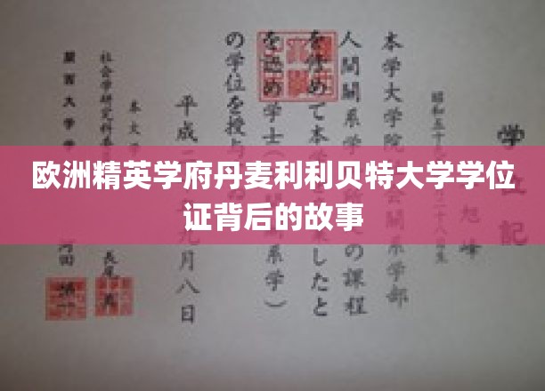 欧洲精英学府丹麦利利贝特大学学位证背后的故事
