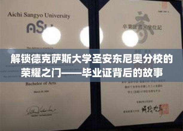 探寻德克萨斯大学圣安东尼奥分校毕业证背后的传奇之旅