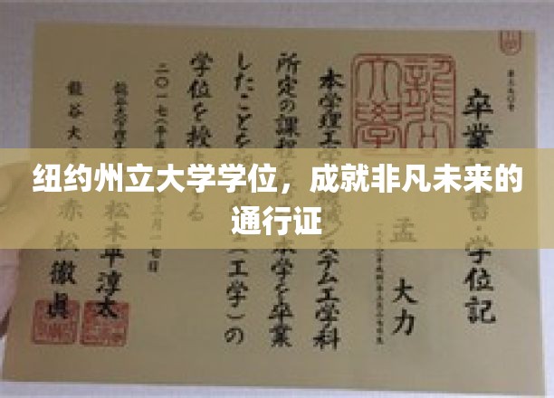 解锁非凡未来的钥匙，纽约州立大学学位的魅力