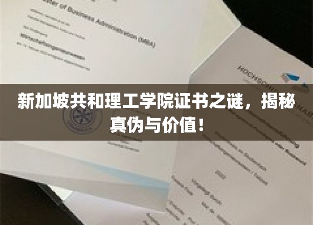 破解新加坡共和理工学院证书迷雾，探秘其真实力与含金量