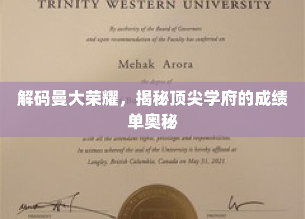 曼大荣耀揭秘，探寻世界顶尖学府的秘密成就
