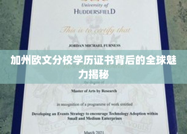 加州欧文分校学历证书背后的全球魅力揭秘