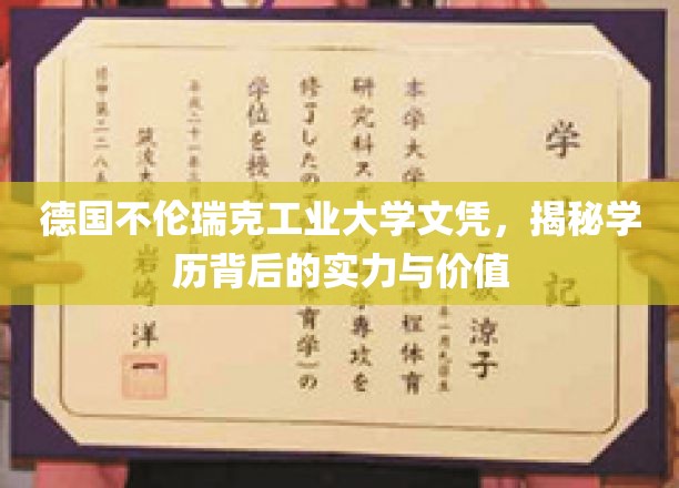 德意志学府荣耀，不伦瑞克工业大学文凭的深层实力和价值解析