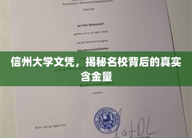 名校光环下的真实价值，信州大学文凭含金量深度解析