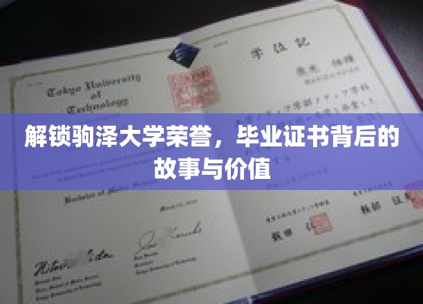 揭开驹泽大学荣耀面纱，毕业证书的传奇故事与无形价值