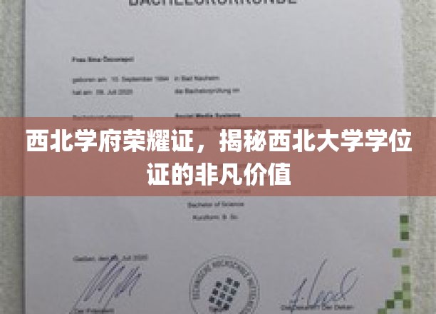 西北荣耀凭证，揭秘西北大学学位证的珍贵内涵