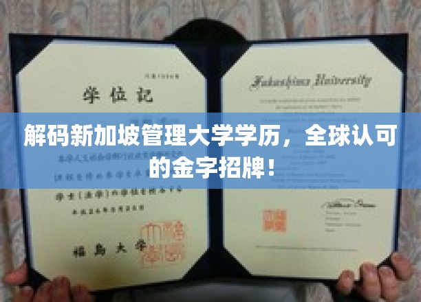 新加坡管理大学学历全球通行证，开启职场国际之旅的秘密钥匙