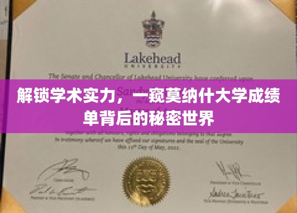 揭开莫纳什大学成绩单背后的学术奥秘