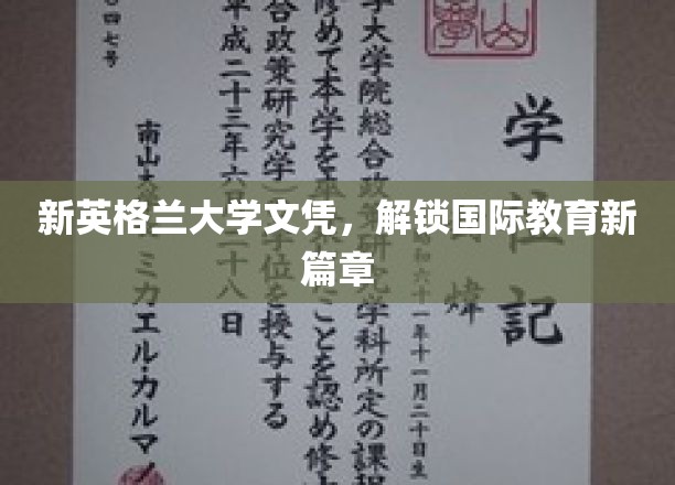 跨越国界，新英格兰大学文凭引领教育新视野