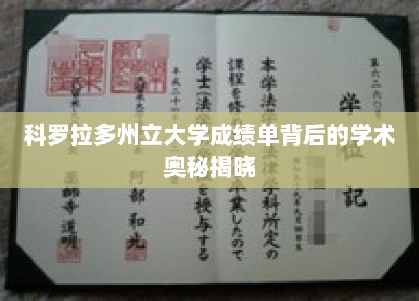 科罗拉多州立大学成绩单背后的学术奥秘揭晓