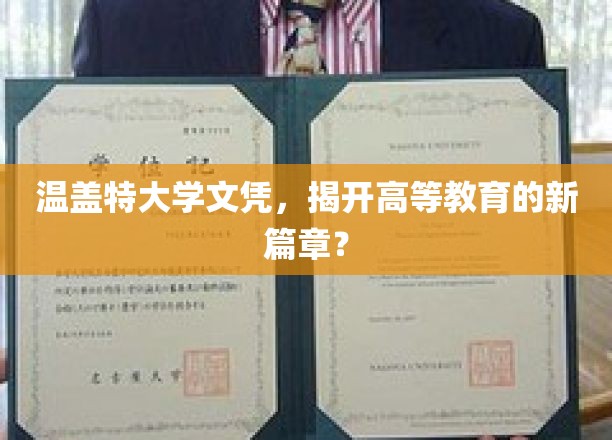 温盖特大学学历证书，开启高等教育新篇章？