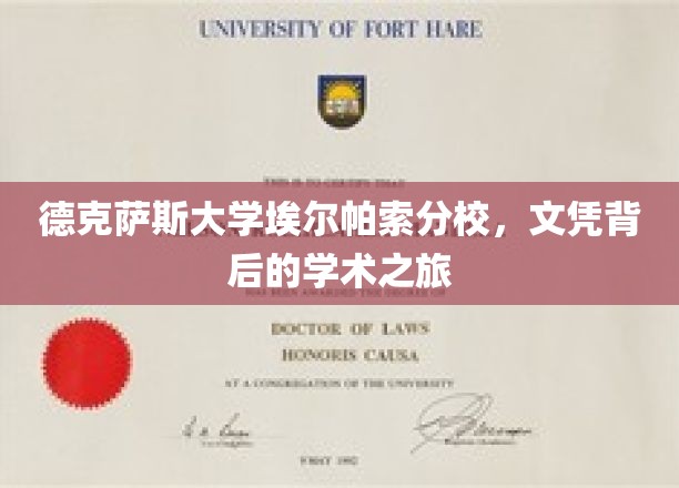 德克萨斯大学埃尔帕索分校，文凭背后的学术之旅