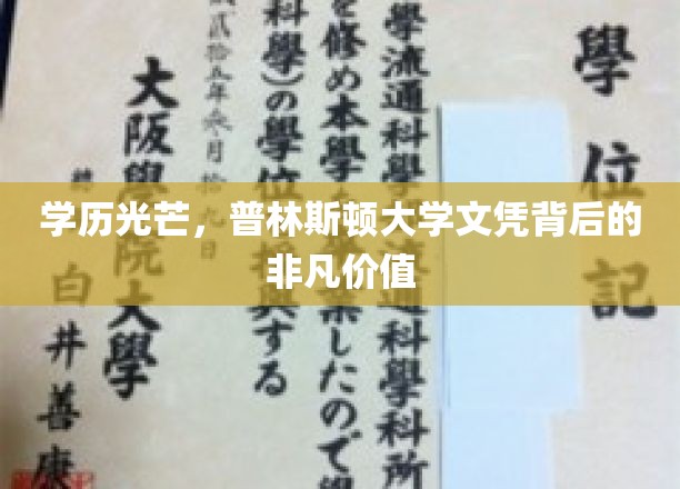学历光芒，普林斯顿大学文凭背后的非凡价值