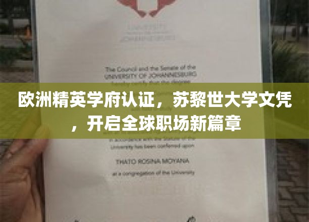 欧洲精英学府认证，苏黎世大学文凭，开启全球职场新篇章