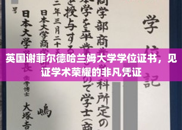 荣耀启航，谢菲尔德哈兰姆大学学位证书，成就非凡学术旅程的象征