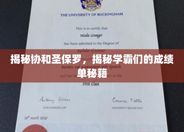 学霸养成记，协和圣保罗成绩单背后的秘密武器