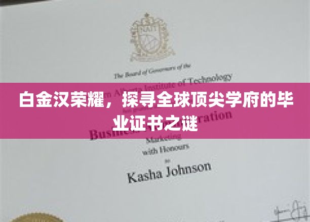 白金汉荣耀，解码世界顶级大学证书背后的传奇故事