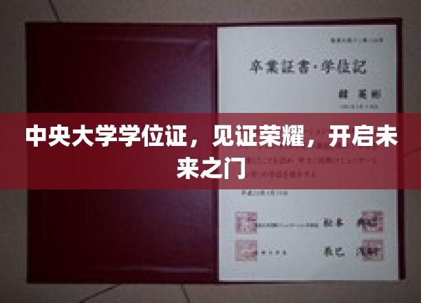 荣耀启航，中央大学学位证，成就辉煌新篇章