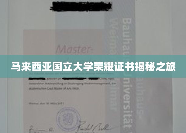 探索马大荣耀，揭开国立大学证书背后的故事