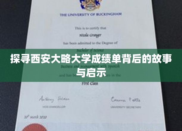 解码西安大略大学成绩单，揭秘学术成长的秘密通道