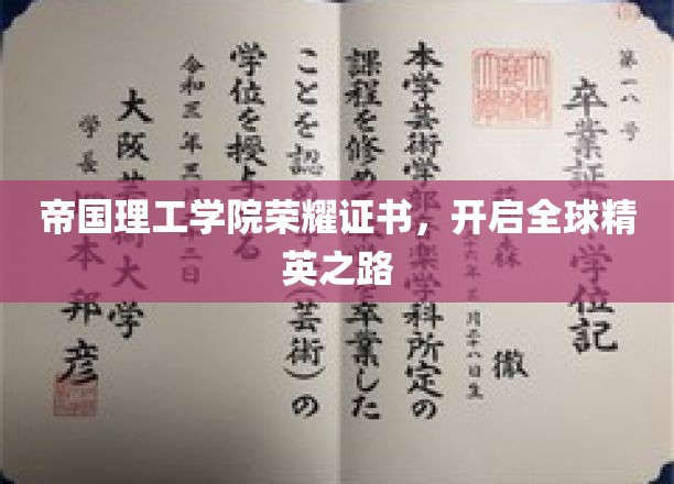 帝国理工学院荣耀证书，开启全球精英之路