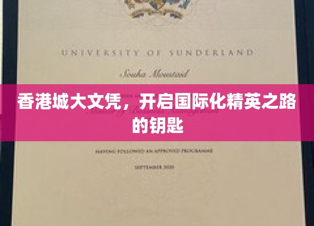 香港城大文凭，解锁全球精英梦想的通行证
