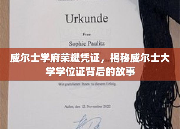威尔士学府荣耀凭证，揭秘威尔士大学学位证背后的故事