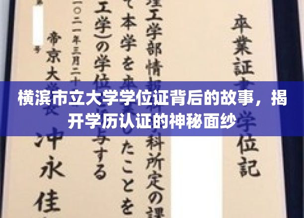横滨市立大学学位证之谜，一纸证书背后的学历认证探秘之旅